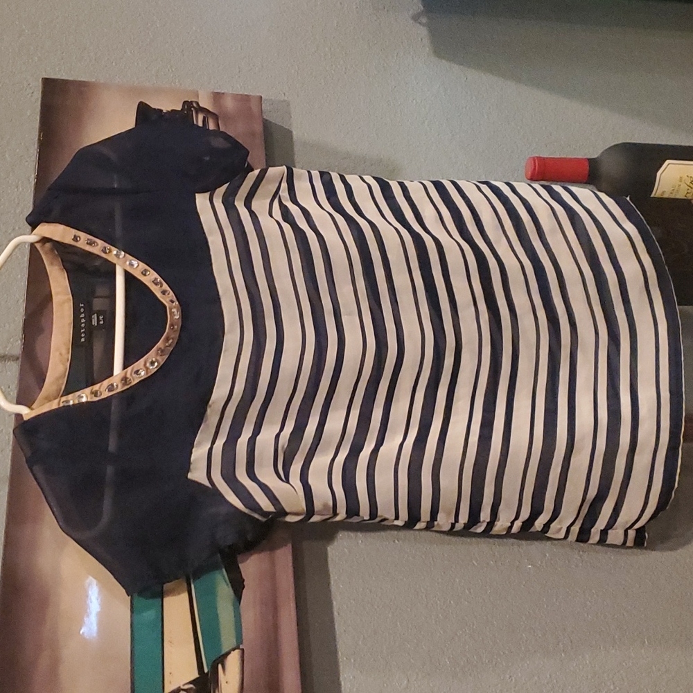 Metaphor Sheer Striped Top